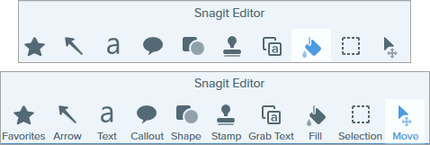 Icons Only toolbar and Icons and Text Toolbar