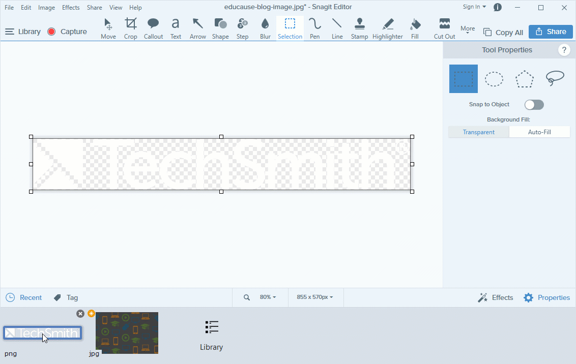 How to create a watermark in Snagit