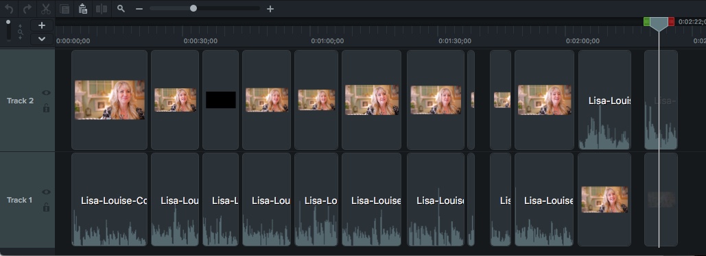 Trim and edit clips on the video timeline