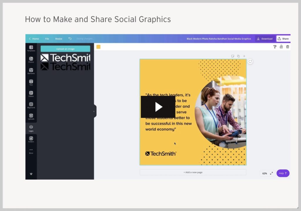 visual communication onboarding video example