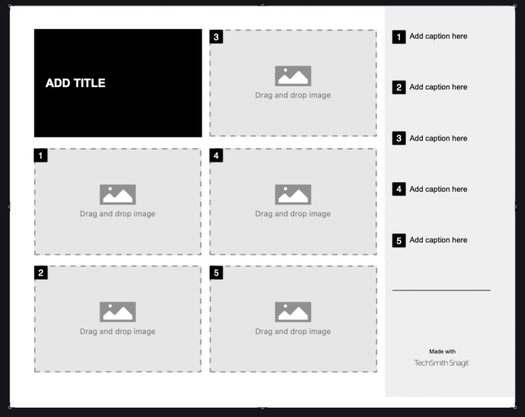 The Basic 5 Steps Landscape Snagit template.