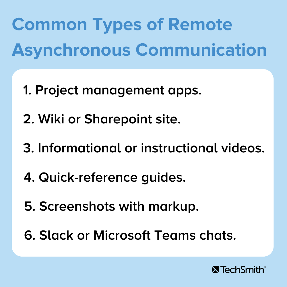 Common Types of Remote Asynchronous Communication