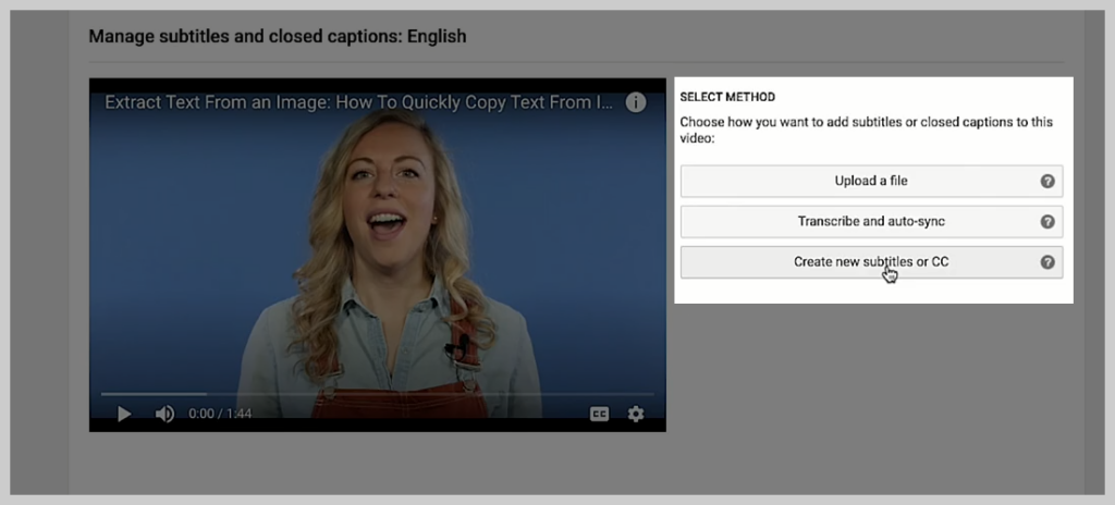 How to add subtitles to a youtube video