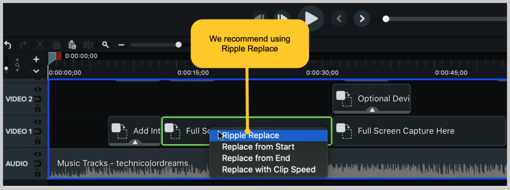 camtasia screenshot how to make a demo video ripple replace