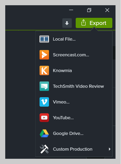 How to export a video in Camtasia