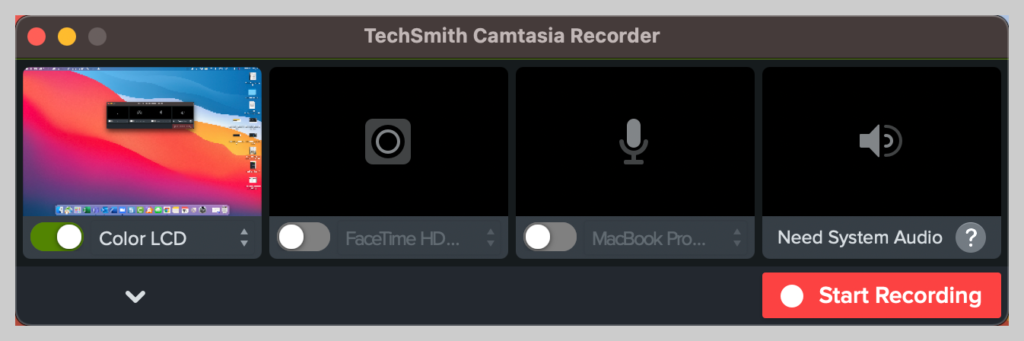 How to select your recording region in Camtasia