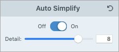Auto Simplify toggle