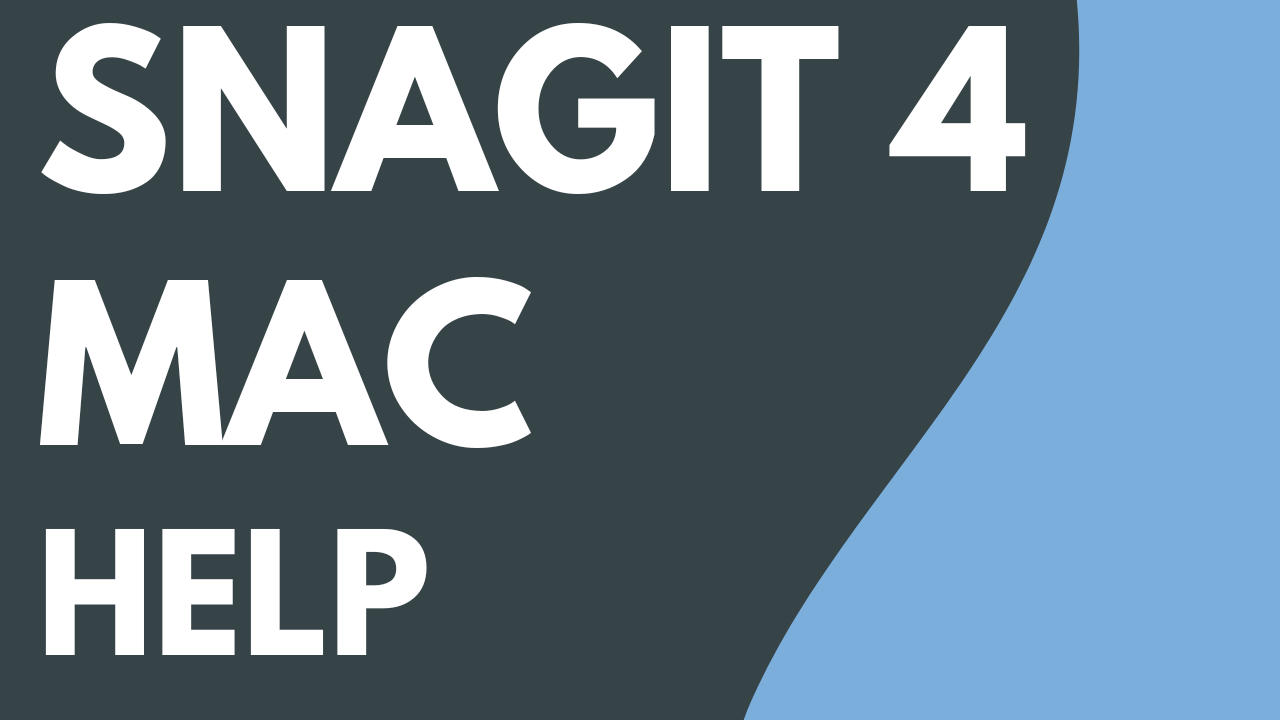 Snagit 4 Mac Help PDF