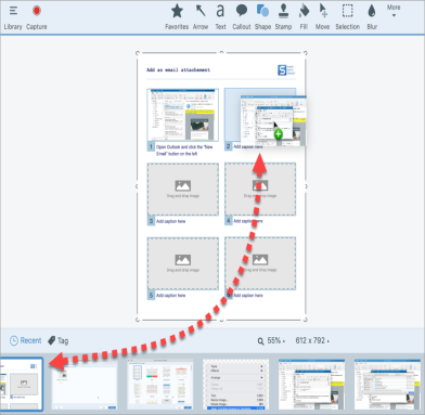 Create Visual Guides with Templates, Snagit