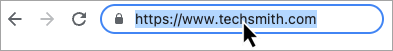Web address bar