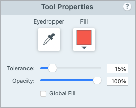 Fill properties on Mac