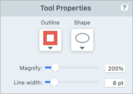 Magnify properties on Mac