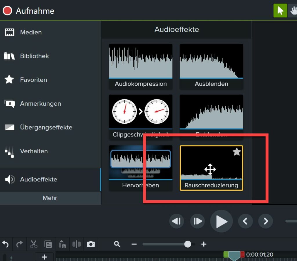 Online Audio Video Rauschunterdrückung - Rauschen aus Audio entfernen  []