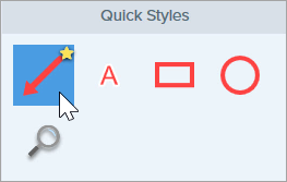 Favortie quick styles and tools example