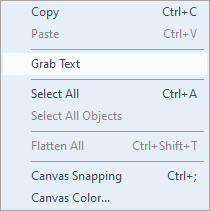 Option de menu contextuel Saisie de texte sous Windows