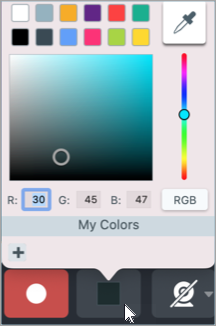 Sélecteur de couleur de la fonction Vidéo à partir d’image sur Mac
