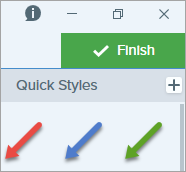 Botón Finalizar en Snagit Editor una vez aplicados los efectos