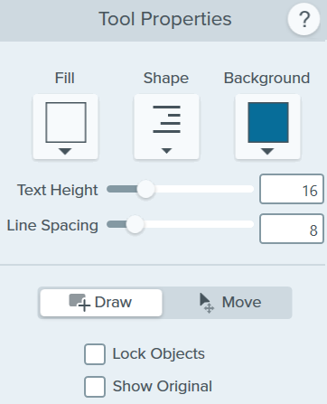 Tool Properties Windows