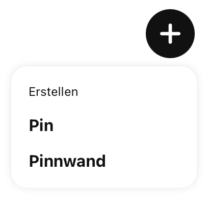 Bild auf Pinterest hochladen: auf das Plus-Zeichen klicken und Pin erstellen – Screenshot