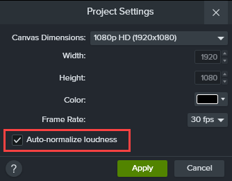 Auto-normalize loudness option