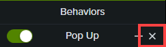 Delete behavior icon