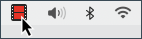 Ícone do Camtasia na barra de menus do Mac