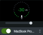 Audio level on Mac