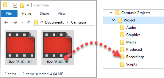 Dateien im Datei-Manager verschieben