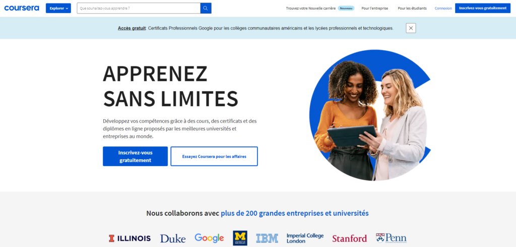 Coursera, plateforme d'enseignement à distance