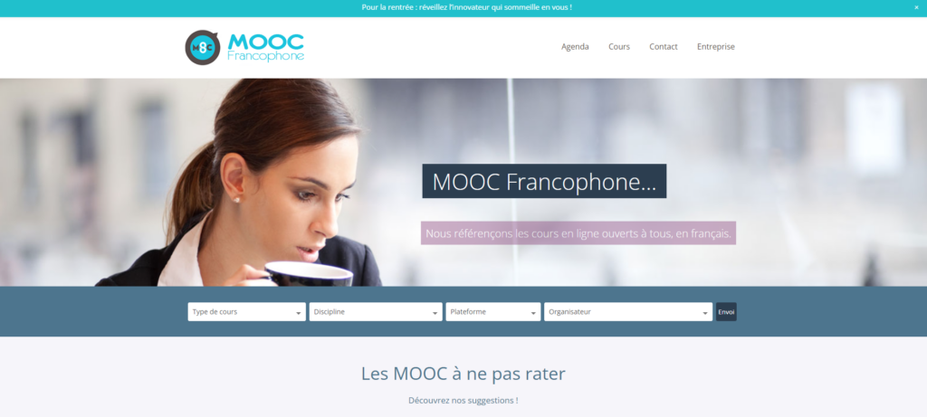 Mooc francophone, plateforme d'enseignement à distance 