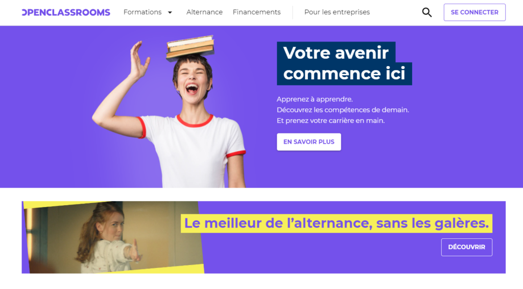 openclassrooms, plateforme d'enseignement à distance 