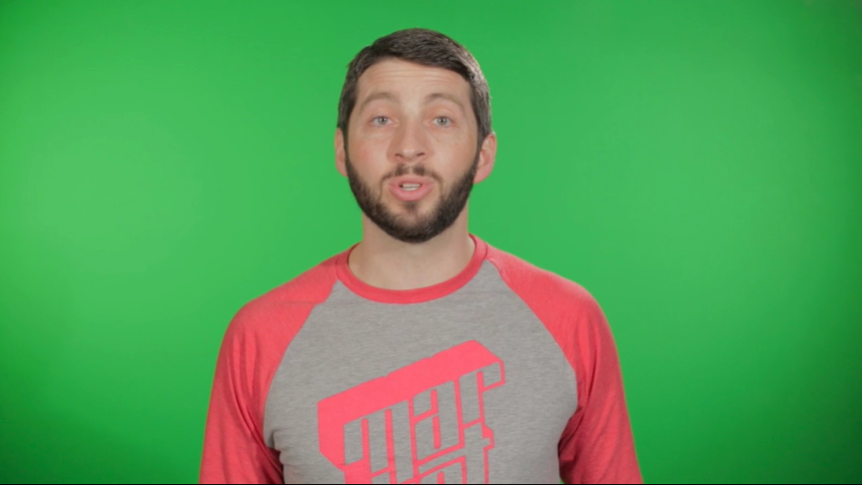green screen before example