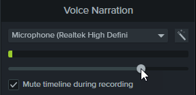 Controle deslizante de volume do áudio