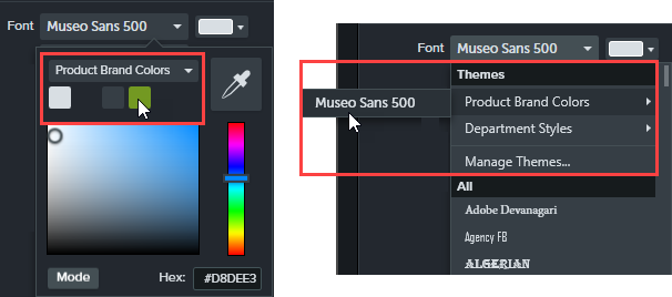 Theme preset examples