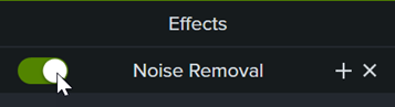 Noise Removal Effect button