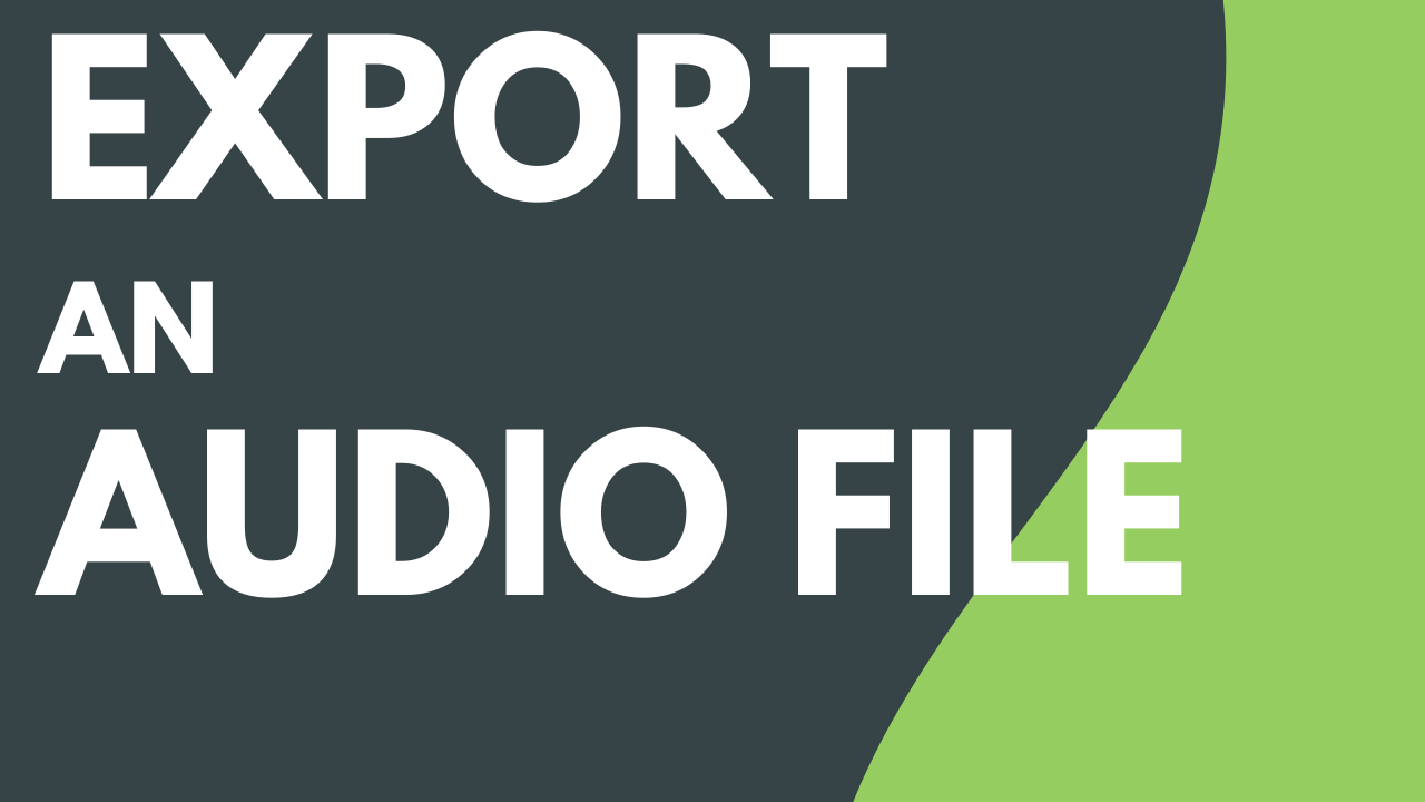 Export an Audio File thumbnail