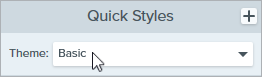 Theme dropdown in Quick Styles pane