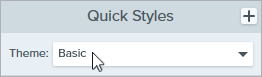 [クイック スタイル] ペインの [テーマ] ドロップダウン
