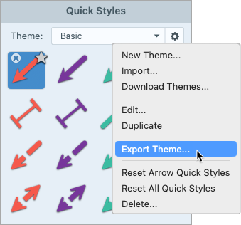 Export theme on Mac