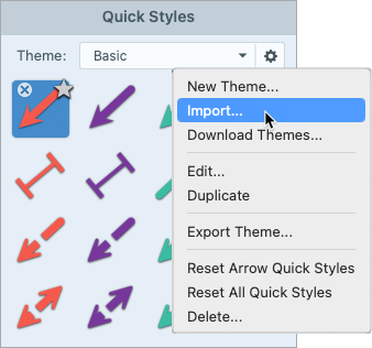 Import theme on Mac