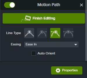 Motion Path properties panel