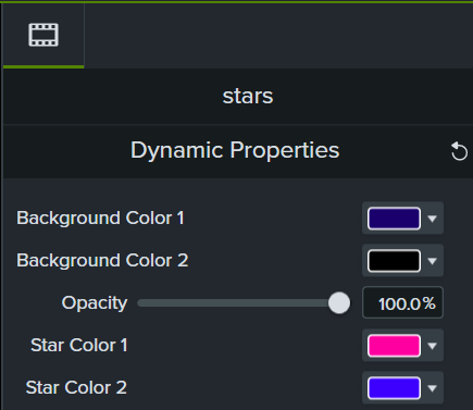 Dynamic Properties example