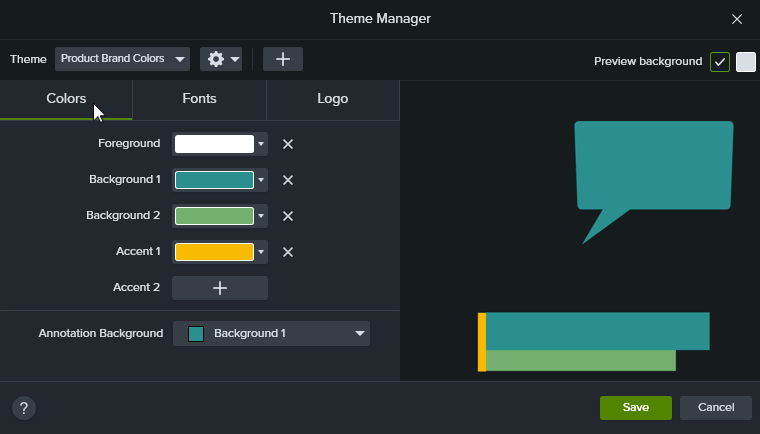 Theme Manager window