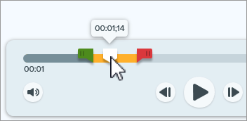 Drag the playhead left and right to review the selection