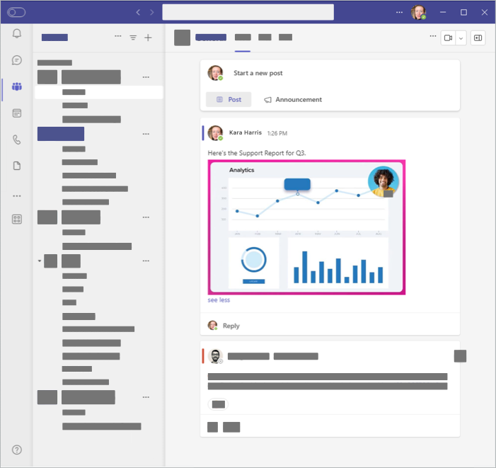 Ejemplo de una imagen compartida en Microsoft Teams