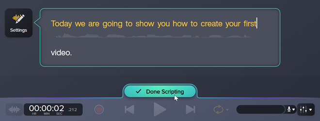 Done Scripting button