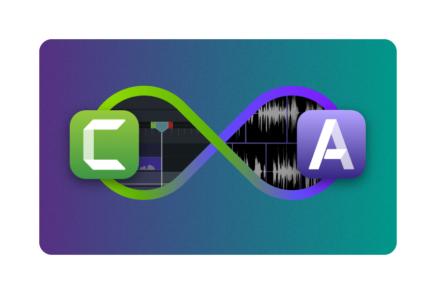 Camtasia and Audiate sync graphic