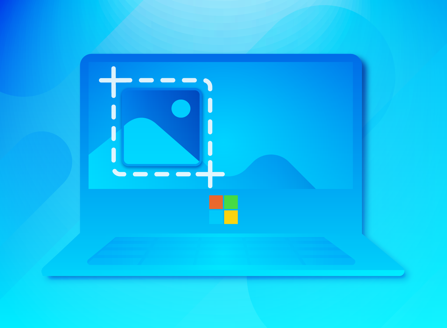 Image of a Windows machine taking a screenshot.