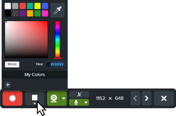 Video from Images background color picker