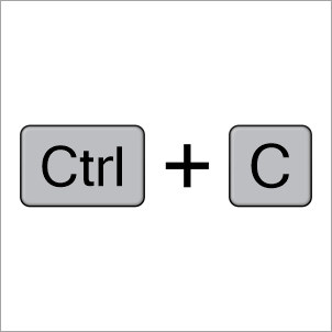 Anotación de pulsación de teclas Control + C